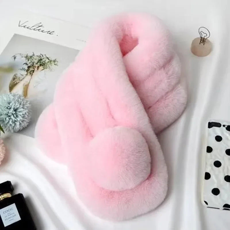 Hendrano™ Plush Faux Fur Loop Scarf – Soft, Cozy Neck Warmer