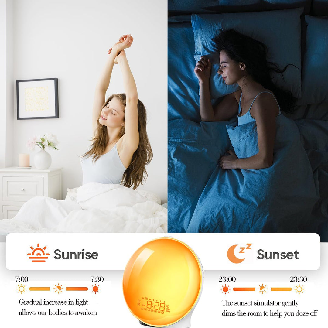 Hendrano™ Sunrise Alarm Clock with Wake-Up Light and Nature Sounds