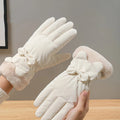 Hendrano™ Elegant Touchscreen Winter Gloves for Women with Bow Accent