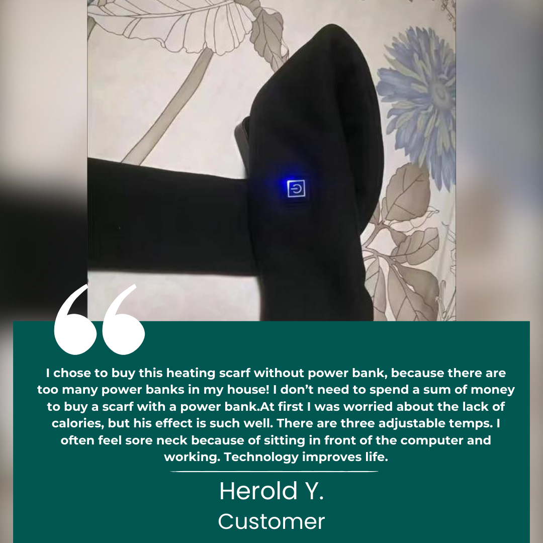 Hendrano™ USB Heated Neck Scarf with Even, Relaxing Warmth