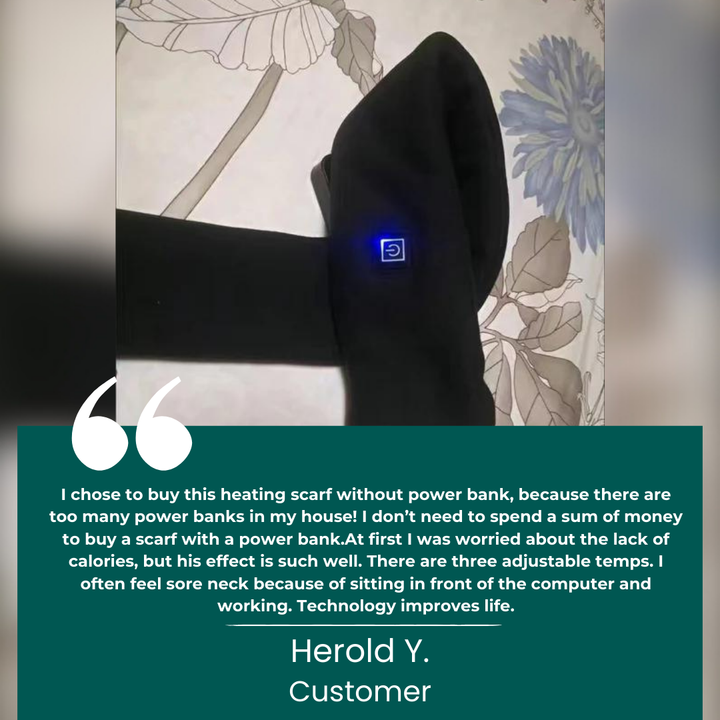 Hendrano™ USB Heated Neck Scarf with Even, Relaxing Warmth