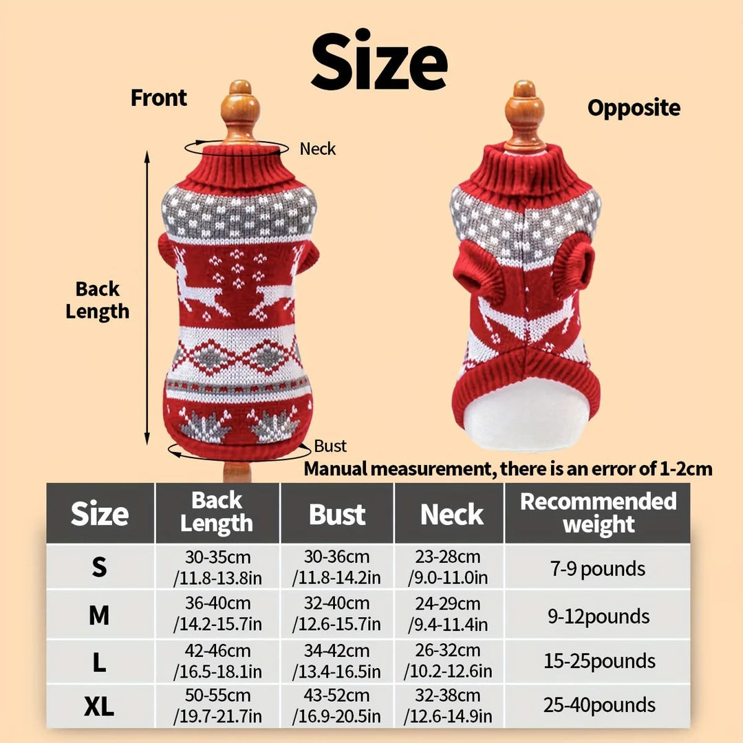 Hendrano™ Knitted Christmas Sweater for Small Dogs with Festive Pattern