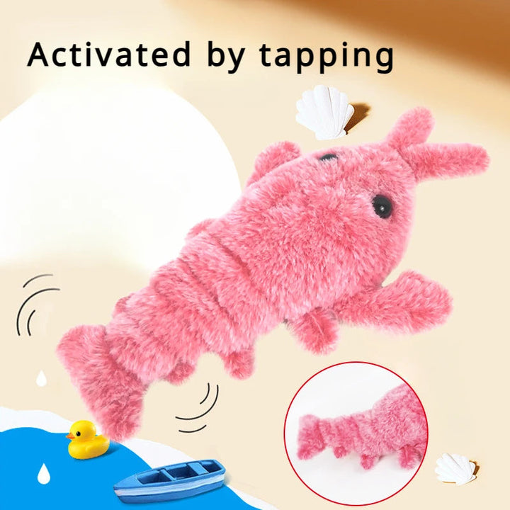 Hendrano™ Flopping Shrimp Pet Toy with Touch-Activated Motion