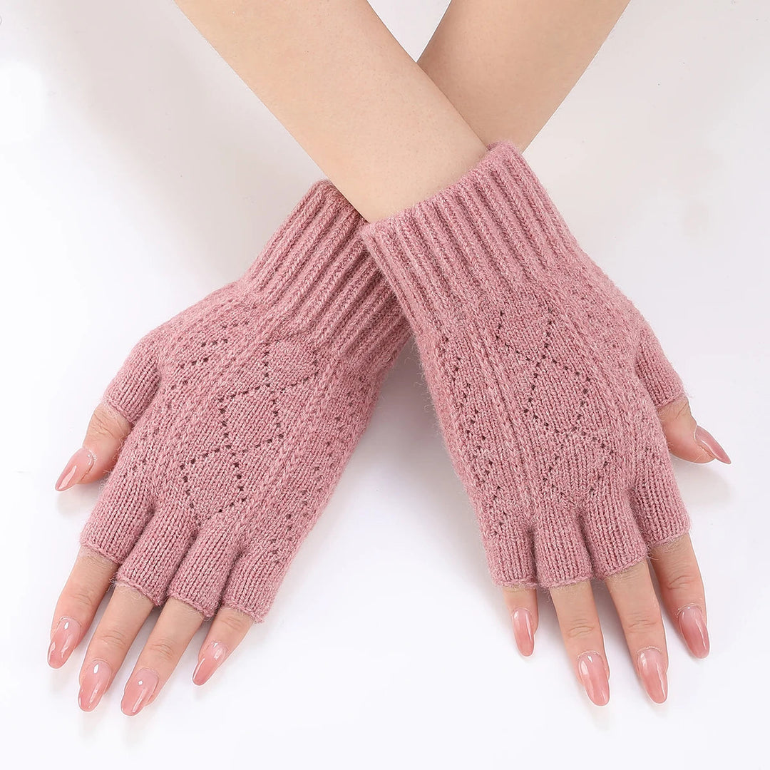 Hendrano™ Soft Knit Fingerless Gloves for Typing and Texting in the Cold