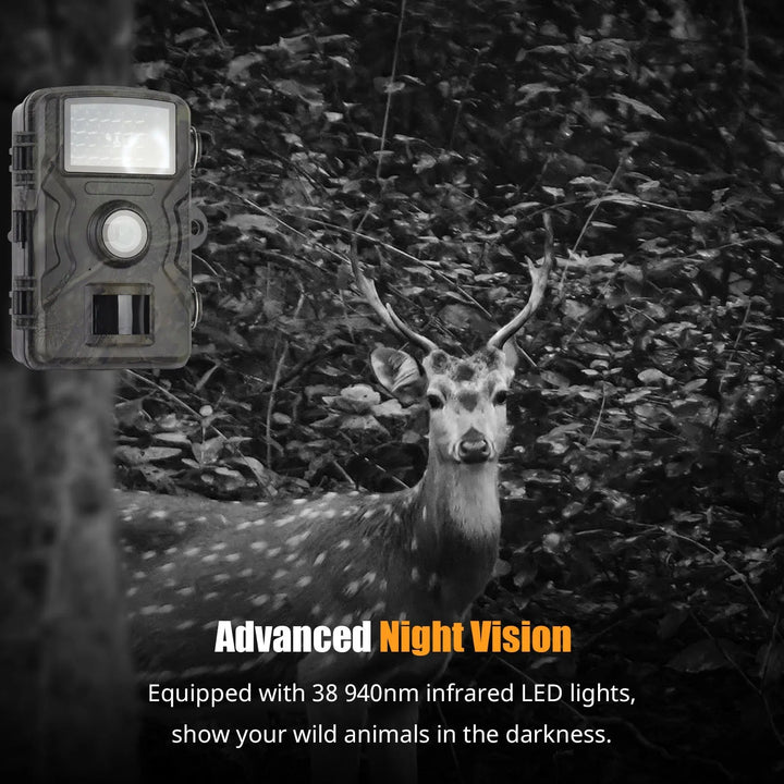 16MP Trail Camera with 1080p Video and Infrared Night Vision