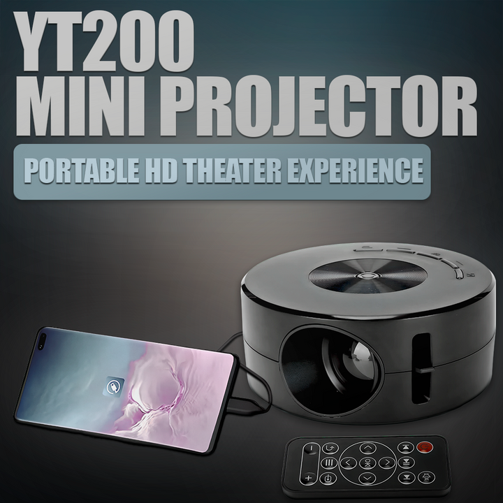 Mini Portable Projector with 1080P Support, Power Bank Ready