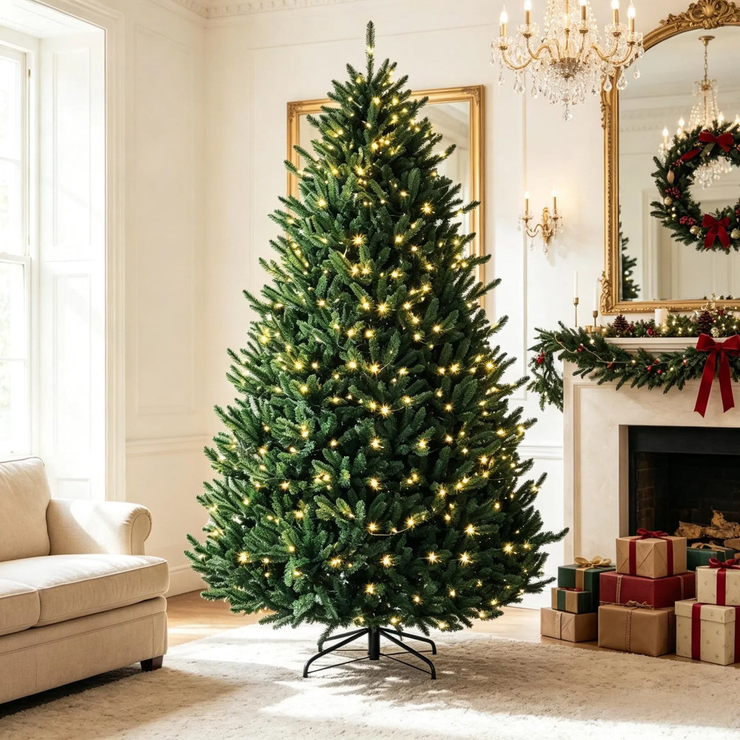 Full pre-lit tree with multicolor LEDs