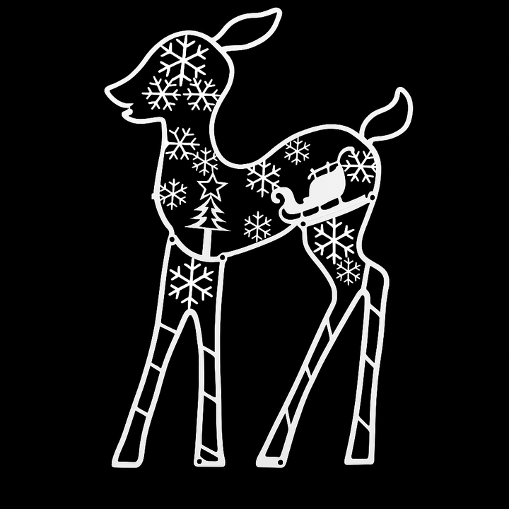 Hendrano™ Large Light-Up Acrylic Reindeer Figure with 240 LEDs and Timer