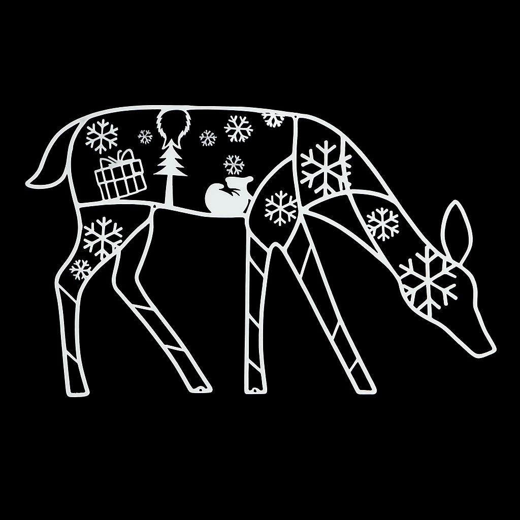 Hendrano™ Large Light-Up Acrylic Reindeer Figure with 240 LEDs and Timer