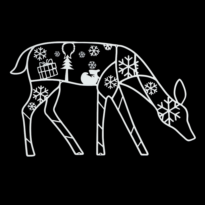 Hendrano™ Large Light-Up Acrylic Reindeer Figure with 240 LEDs and Timer