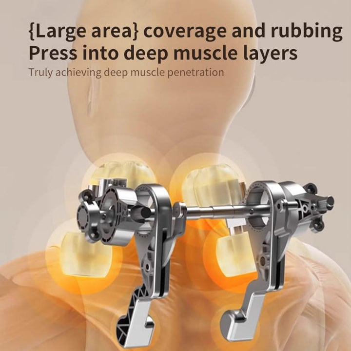 Hendrano™ Cordless Heated Neck Massager with Six Rotating Heads