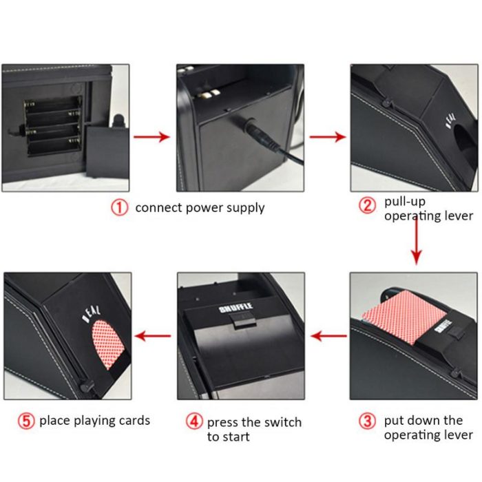 Hendrano™ Automatic Card Shuffler for One or Two Decks, Battery or Plug-In