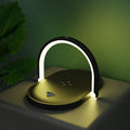 White foldable wireless charger lamp with phone