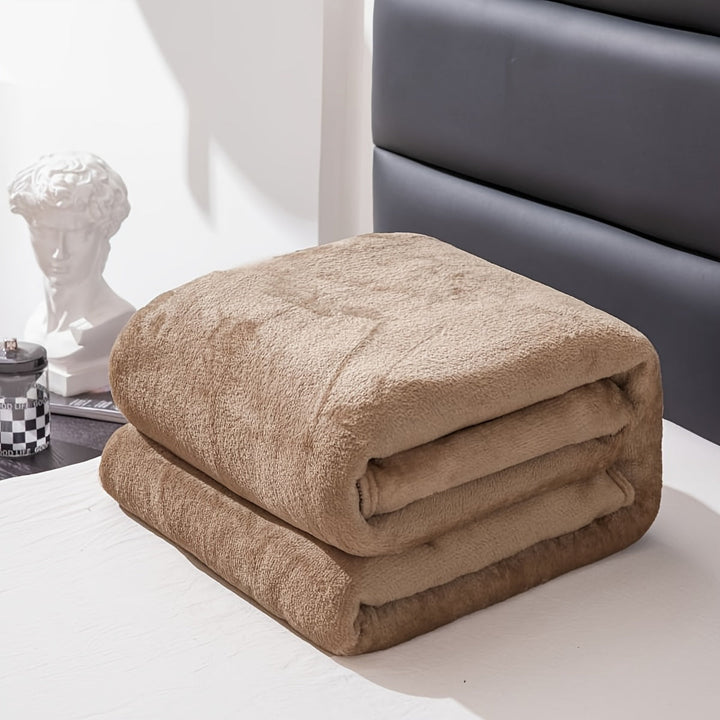 Soft and warm gray flannel blanket for all seasons