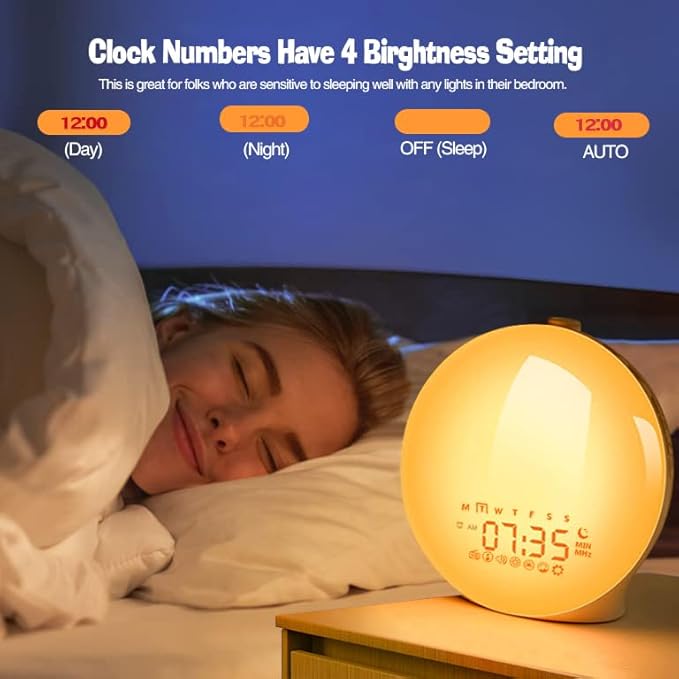 Hendrano™ Sunrise Alarm Clock with Wake-Up Light and Nature Sounds