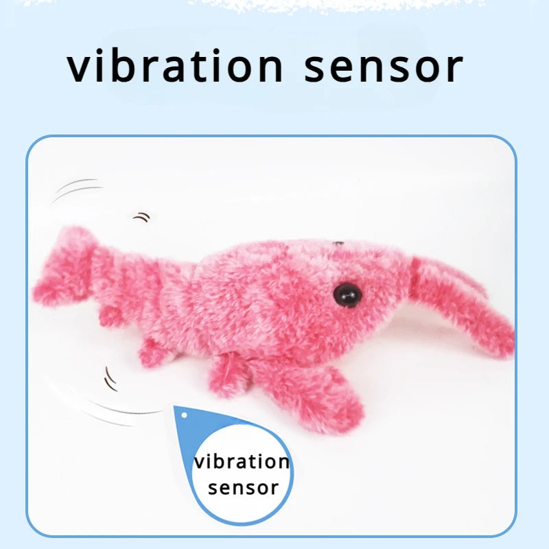 Hendrano™ Flopping Shrimp Pet Toy with Touch-Activated Motion