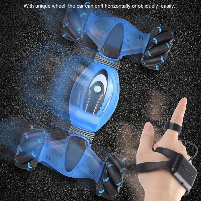 Gesture Controlled Stunt Car with 360° Flips and Lights