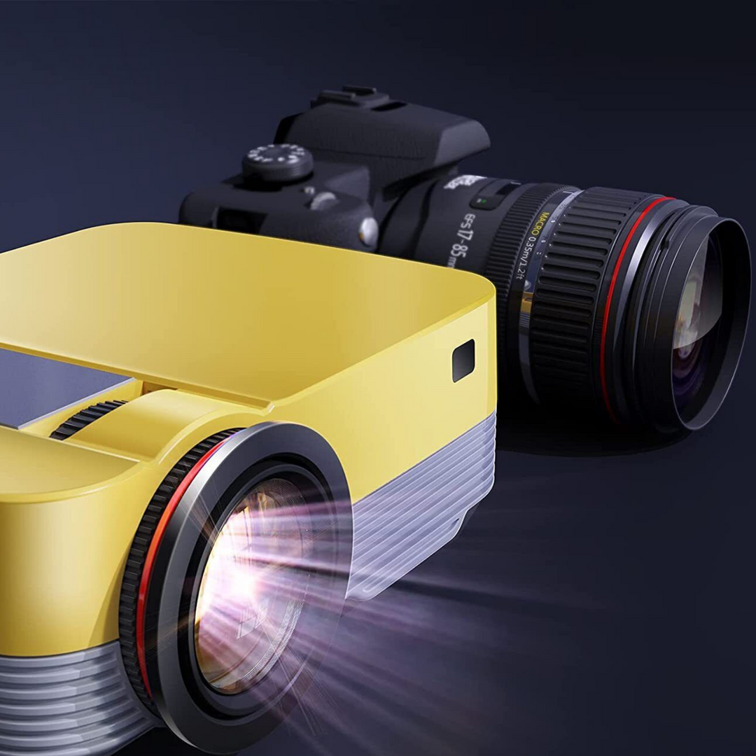 Mini HD Projector with Tripod and Built-In Speakers