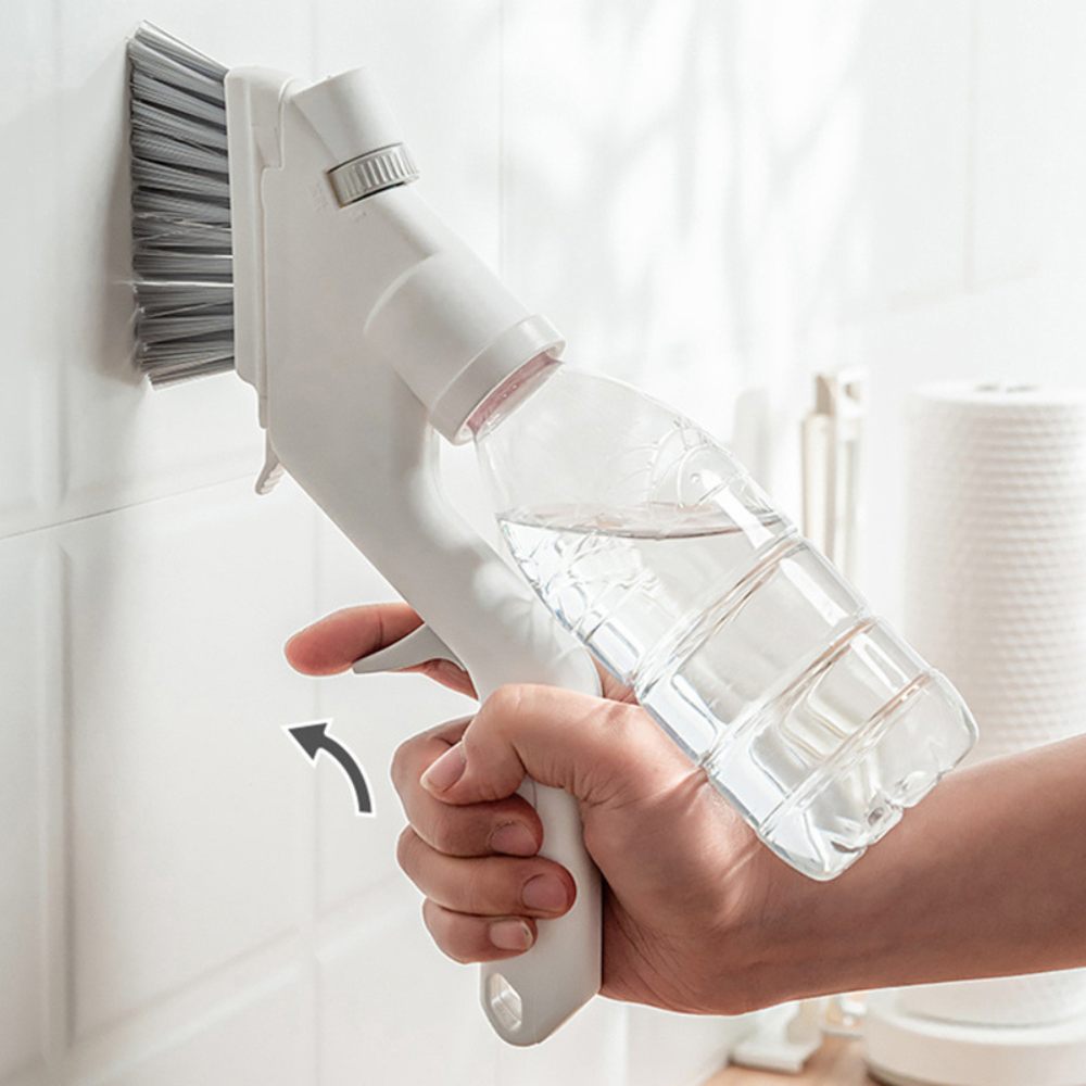 4-in-1 Bathroom Floor and Wall Scrub Brush with Extendable Handle