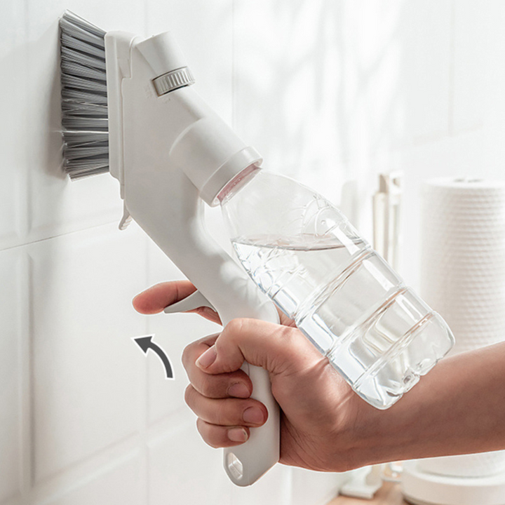 4-in-1 Bathroom Floor and Wall Scrub Brush with Extendable Handle