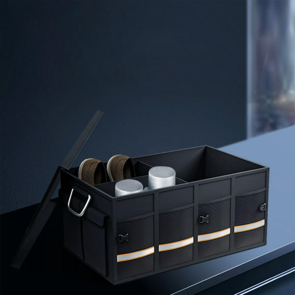 Large Collapsible Car Trunk Organizer with Waterproof Base