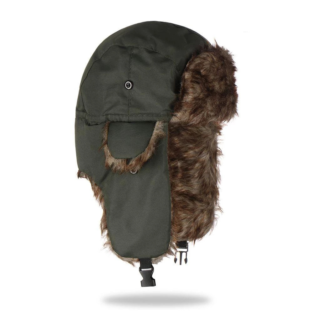 Hendrano™ Faux Fur Aviator Hat with Earflaps for Bitter Cold Days