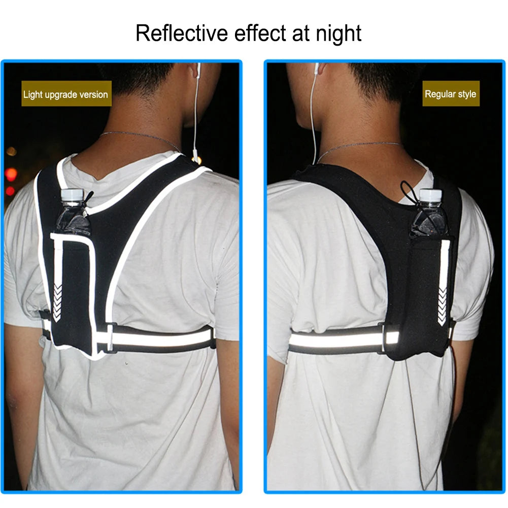 Hendrano™ Reflective Running Vest Chest Bag with Large Phone Pocket