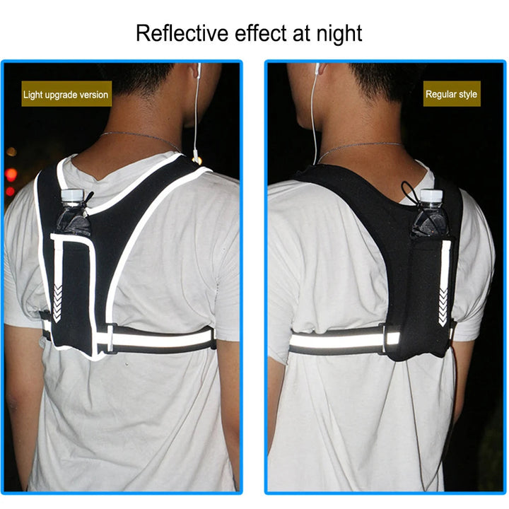 Hendrano™ Reflective Running Vest Chest Bag with Large Phone Pocket