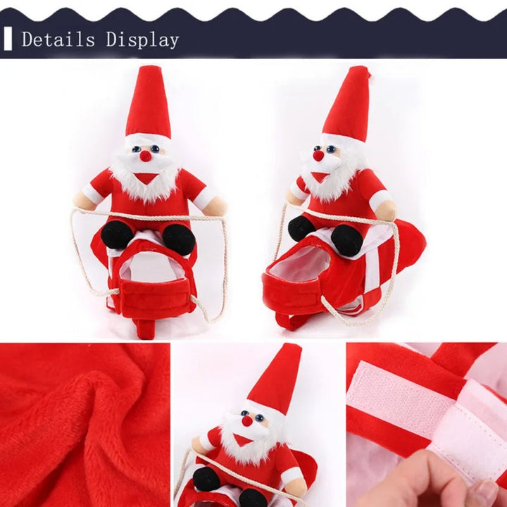 Hendrano™ Santa Riding Dog Christmas Costume with Adjustable Straps