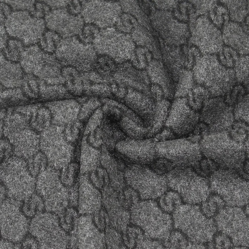 Hendrano™ Wool Blend Winter Scarf with Letter Print and Fringe Trim