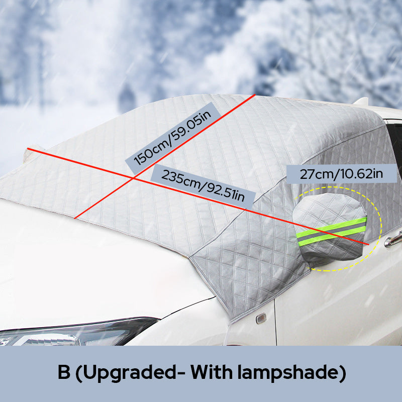 Magnetic 4-Season Windshield Cover with Reflective Mirror Covers
