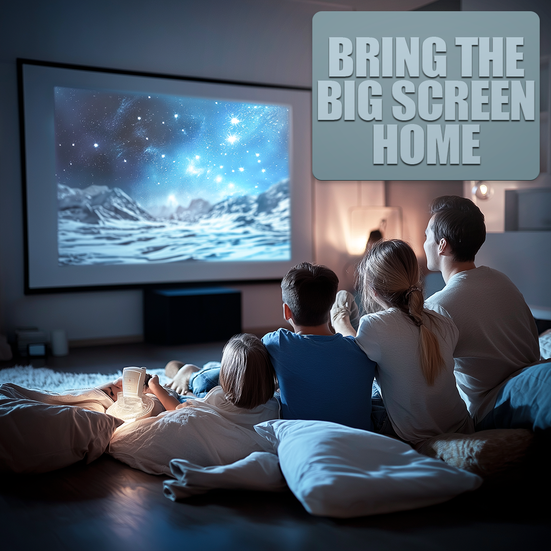 Mini Portable Projector with 1080P Support, Power Bank Ready