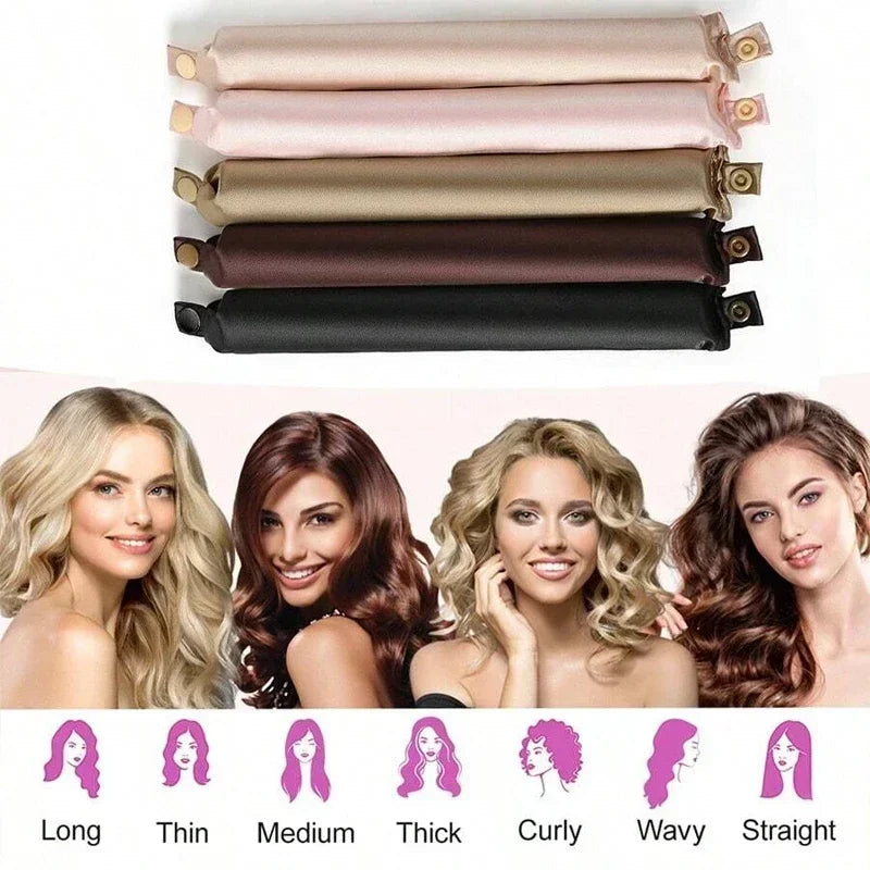 Satin Heatless Curling Headband for Soft Overnight Curls