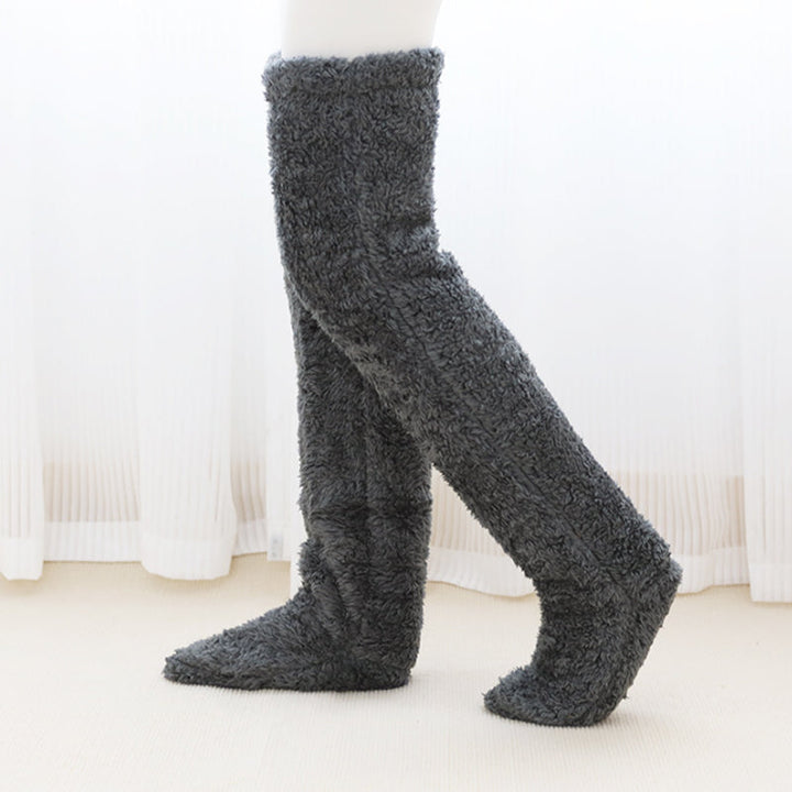 Long Fuzzy Leg Warmer Socks, Open-Toe or Footless