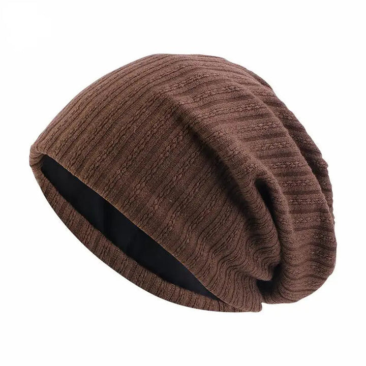 Wheat Pattern Double-Layer Cotton Beanie for Everyday Wear