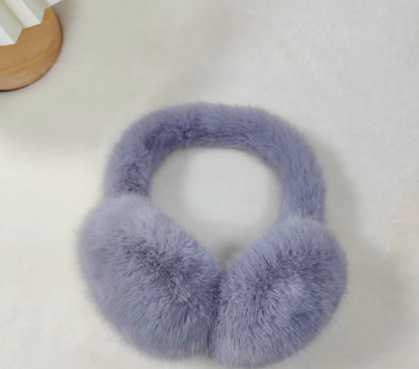 Hendrano Fluffy Faux Fur Earmuffs with Big Foldable Pads