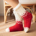 Pink heart knit house socks