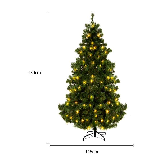 Hendrano Artificial Christmas Tree, Flocked Pre-Lit or Berry Green
