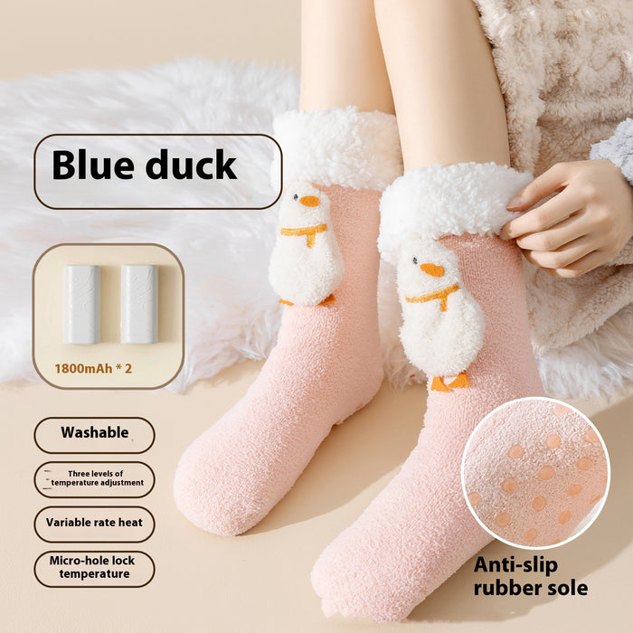 Hendrano Fleece-Lined Heated Socks for the Family, Rechargeable