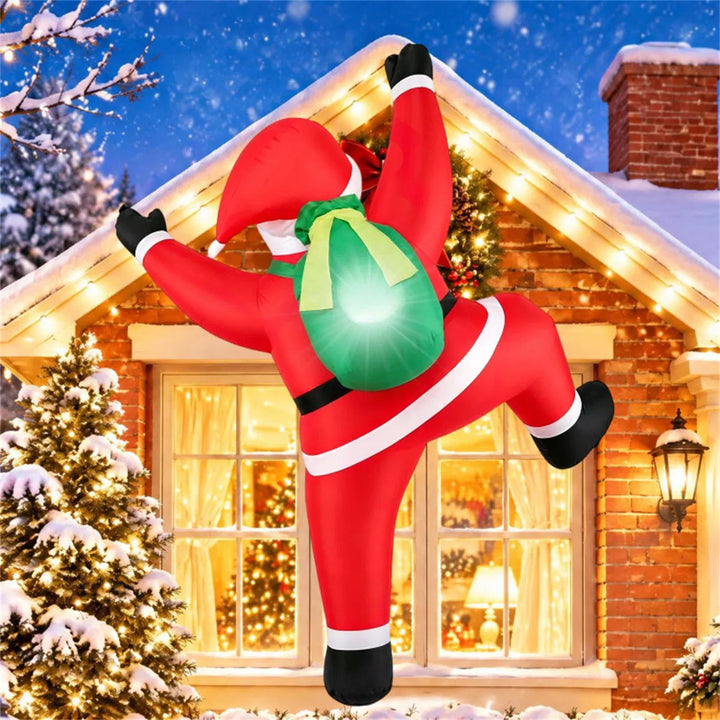 Inflatable Santa climbing with gift bag