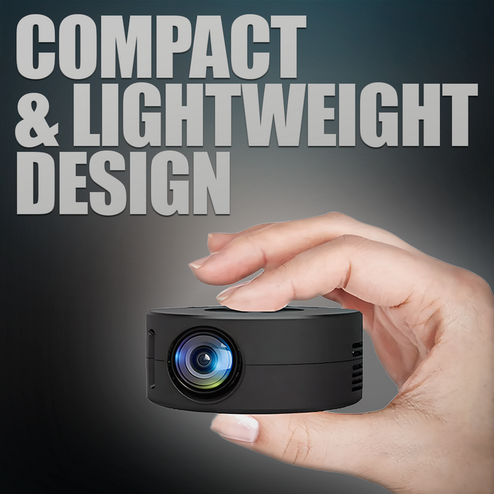 Mini Portable Projector with 1080P Support, Power Bank Ready