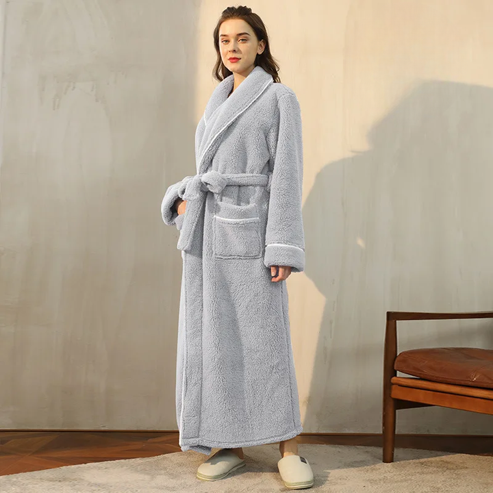 Men’s Flannel Fleece Winter Bathrobe Robe