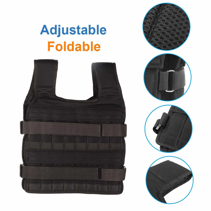Hendrano™ Adjustable Weighted Vest with 32 Pockets for Workouts