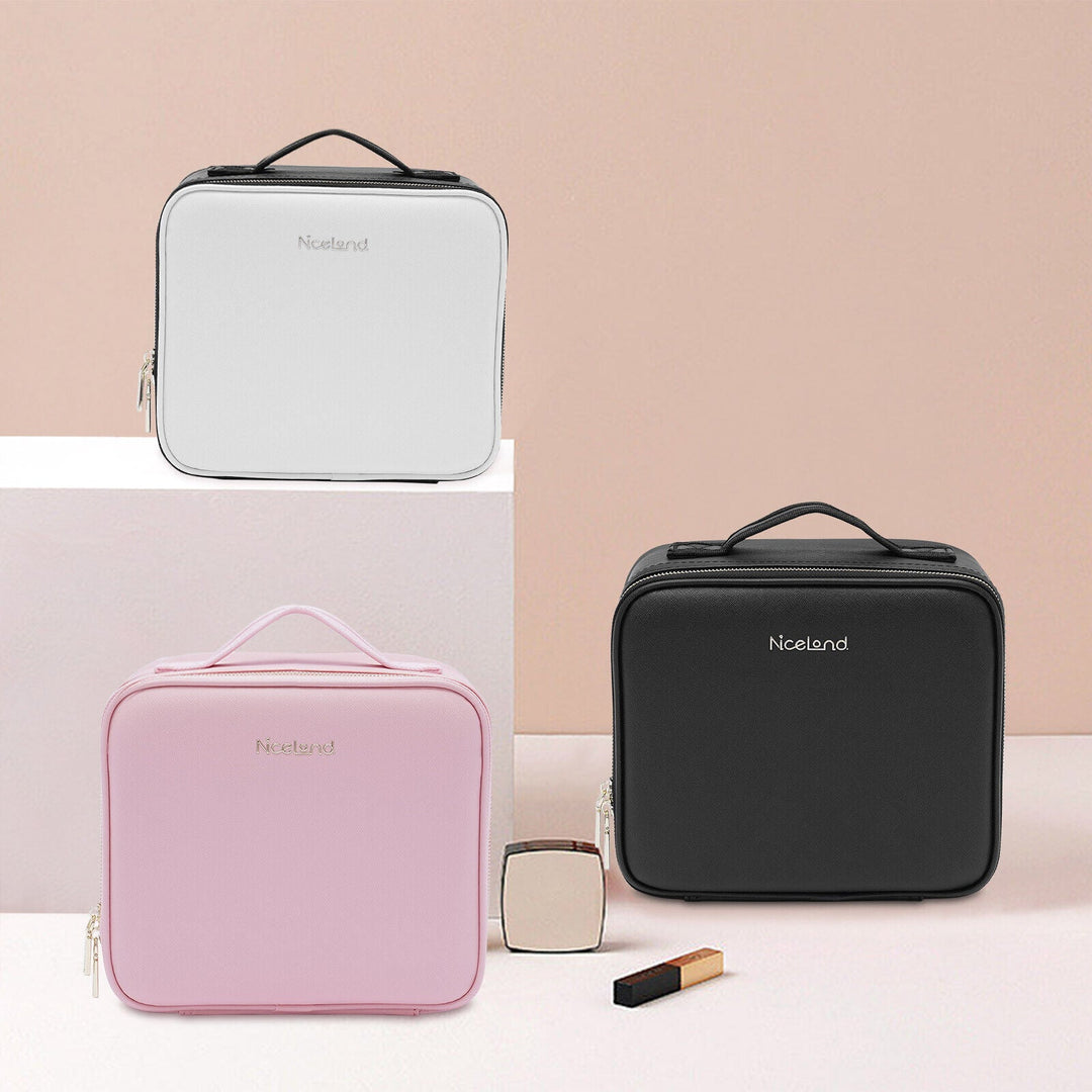 Hendrano™ LED Makeup Bag with Built-In Mirror and 3 Light Settings