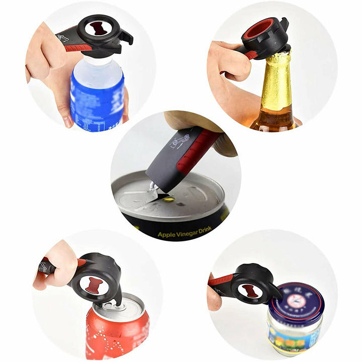 Hendrano™ 6-in-1 Multi Opener for Jars, Bottles, Cans and Pull Tabs