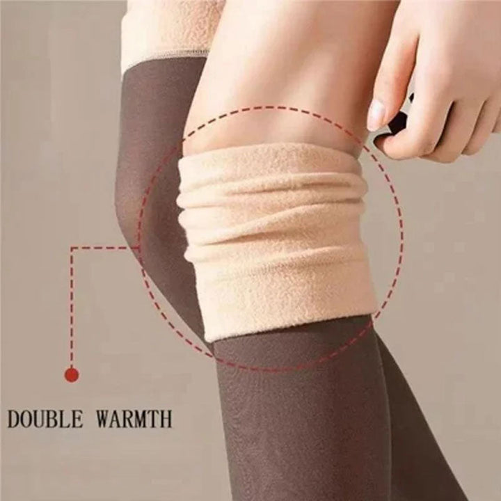Thick Fleece-Lined Thigh-High Socks That Stay Up