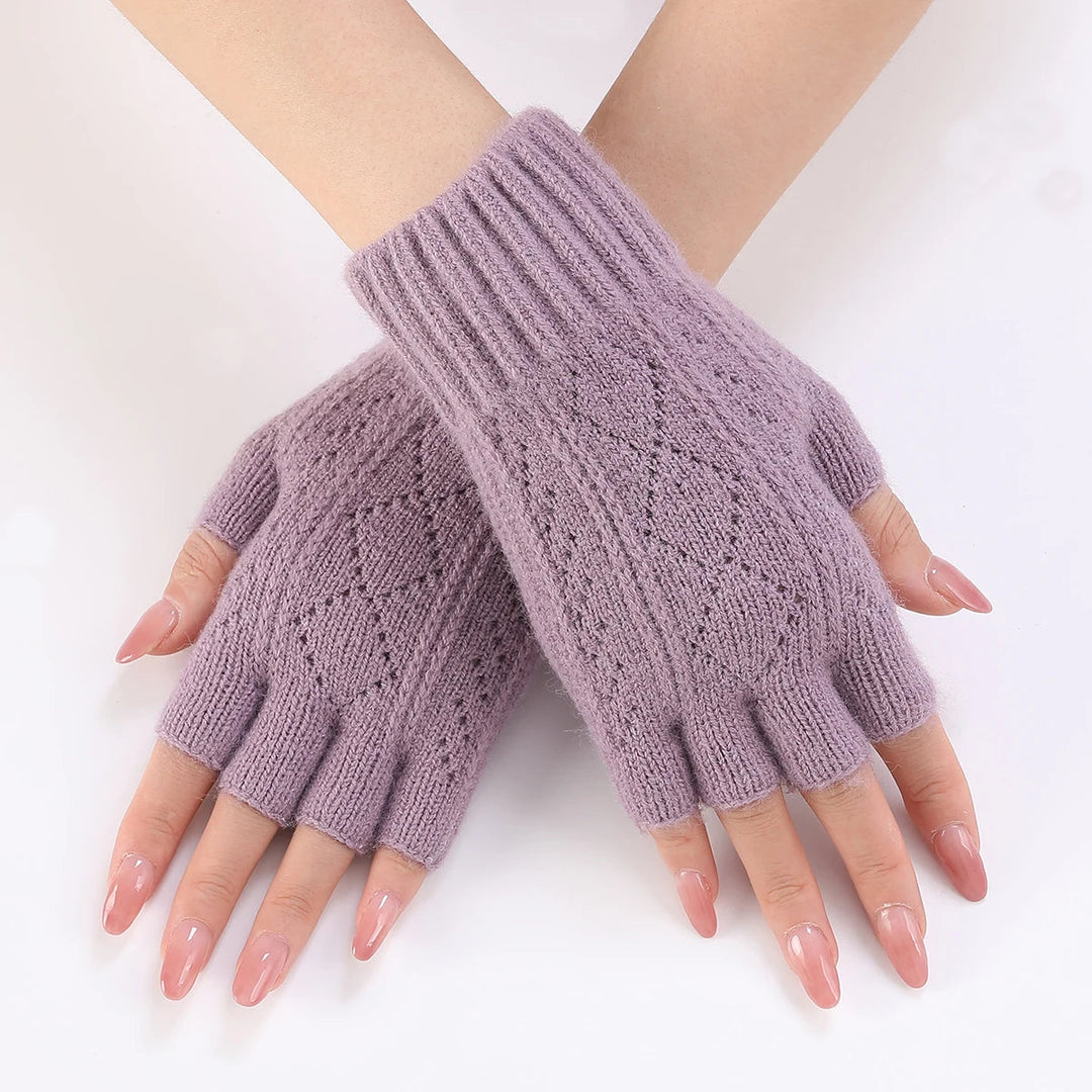 Hendrano™ Soft Knit Fingerless Gloves for Typing and Texting in the Cold