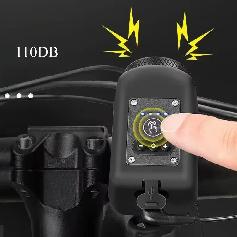 Hendrano™ Bike Horn and Headlight Combo with 110 dB Alarm and Remote