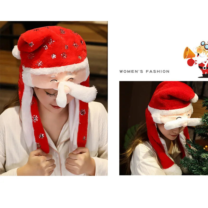 Hendrano™ Soft Plush Santa Hat with Fluffy Trim and Warm Inner Lining