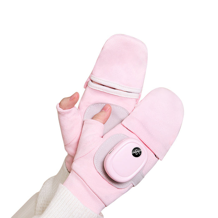 Hendrano USB Heated Flip Top Mittens with 3 Heat Levels